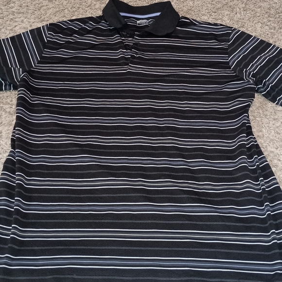Slazenger Other - Men's Slazenger‎ Button-up Polo Shirt Size XXL Color Black White Golf Tennis...